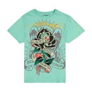 Black Rose Throwback Rhinestone Tee