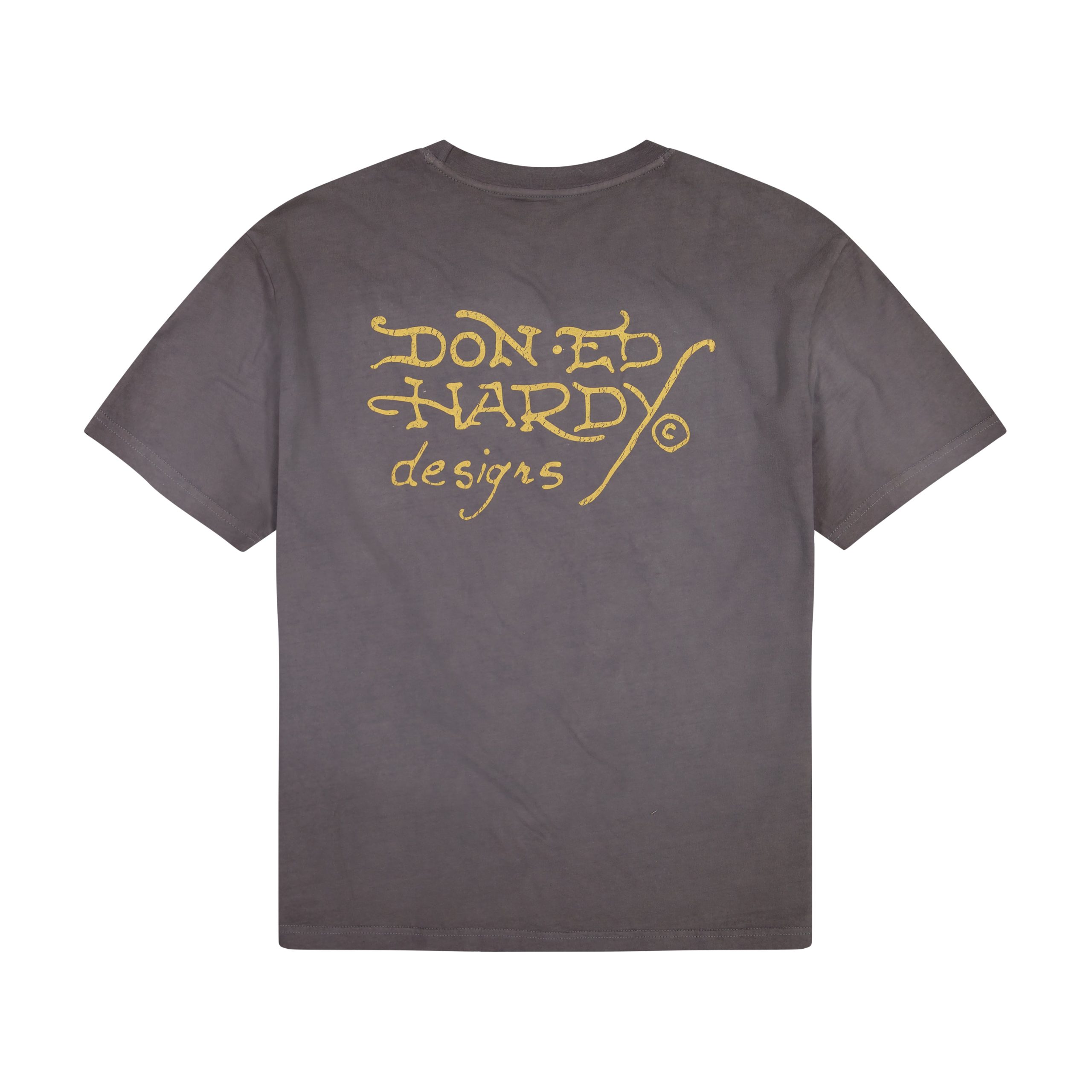 Wing Skull Boxy Tee - Sunfade Grey - Image 2