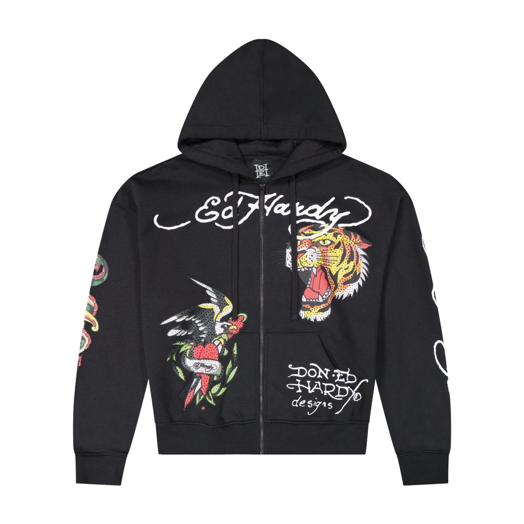 Tiger Eagle Boxy Zip Hoodie