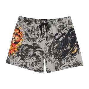 Skull Panther Mens Mesh Short