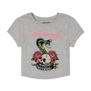 Rose Cobra Rhinestone Baby Tee