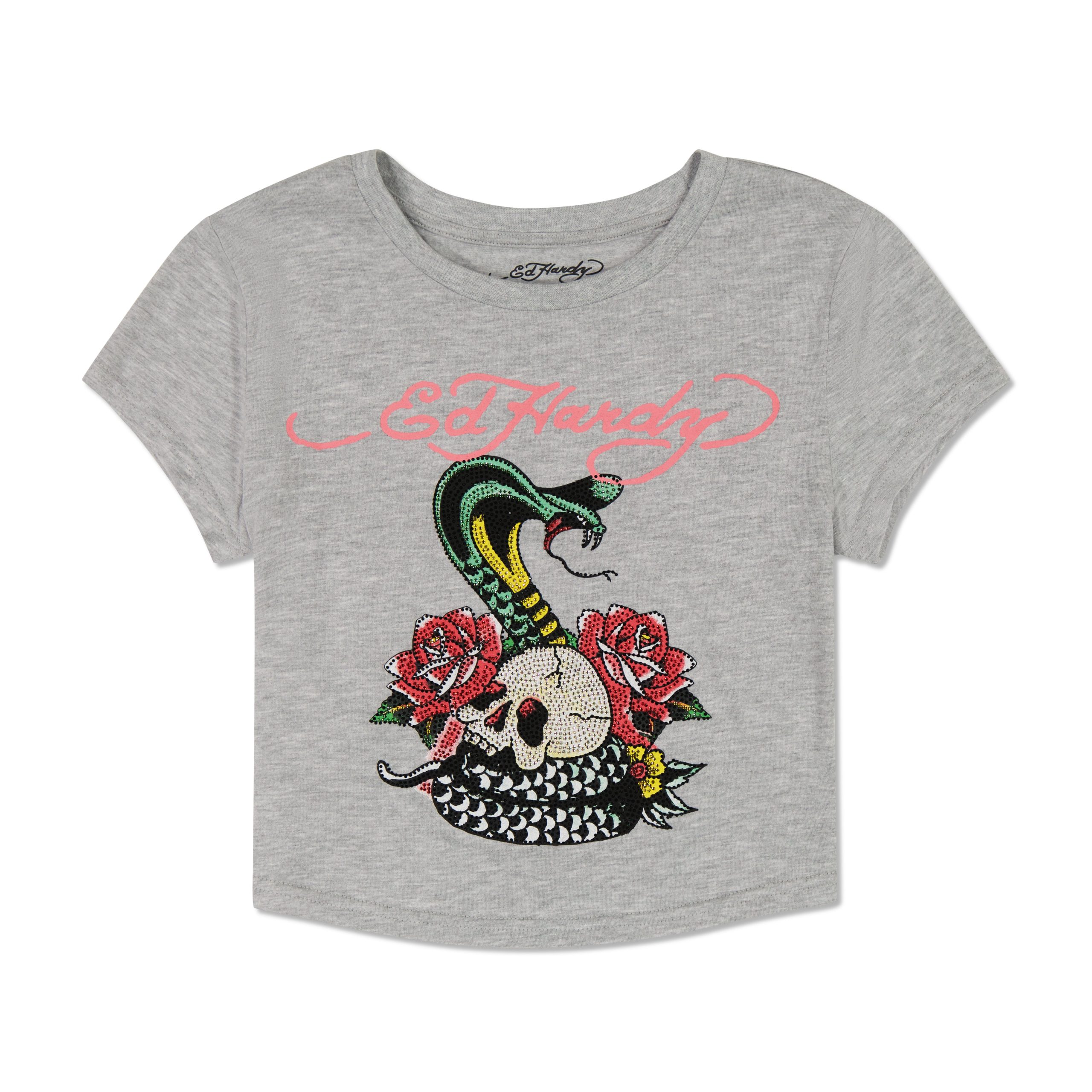 Rose Cobra Rhinestone Baby Tee