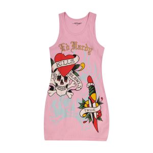 Retro Flash Rib Tank Dress