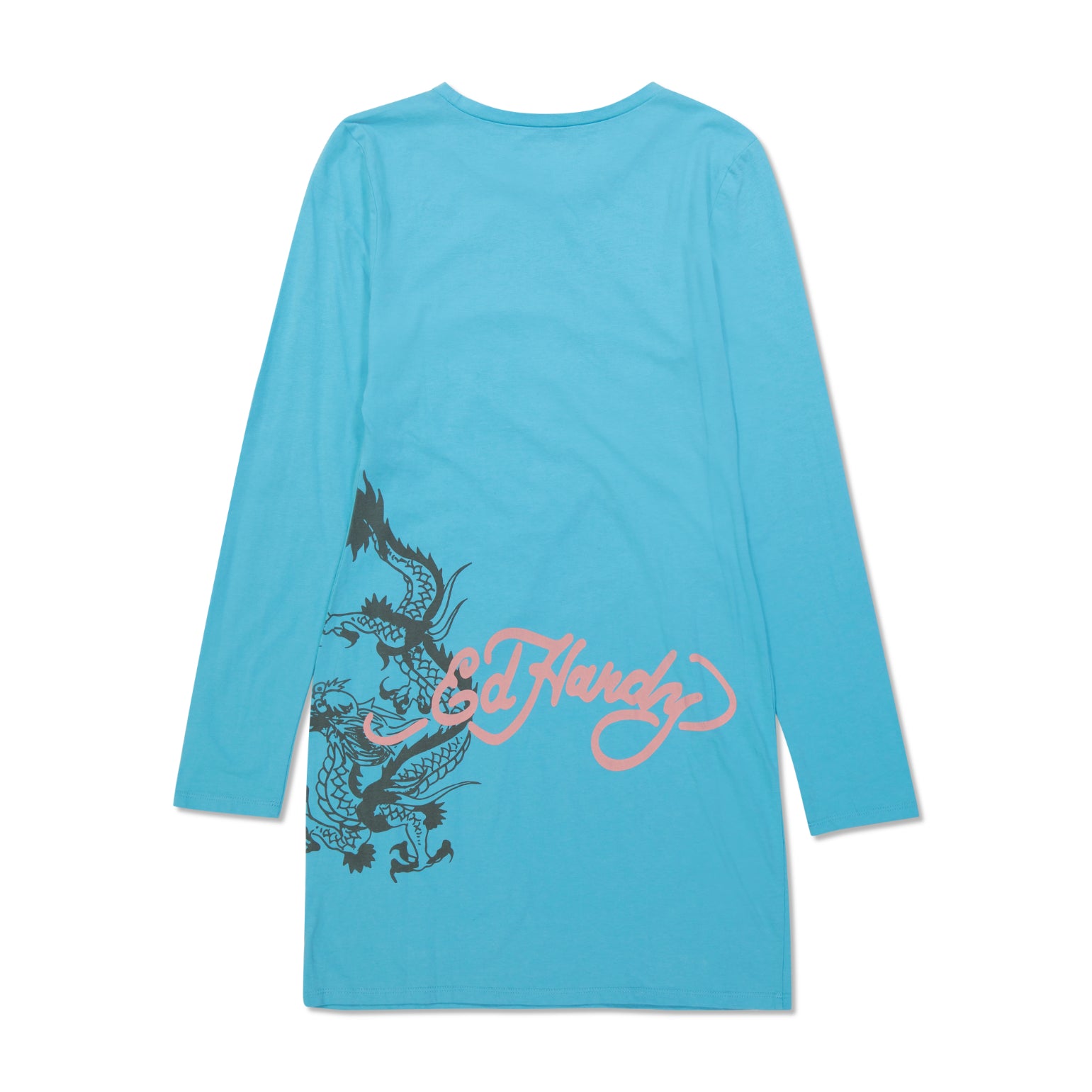 Battle Skull Baby Tee Long Sleeve Dress - Image 2