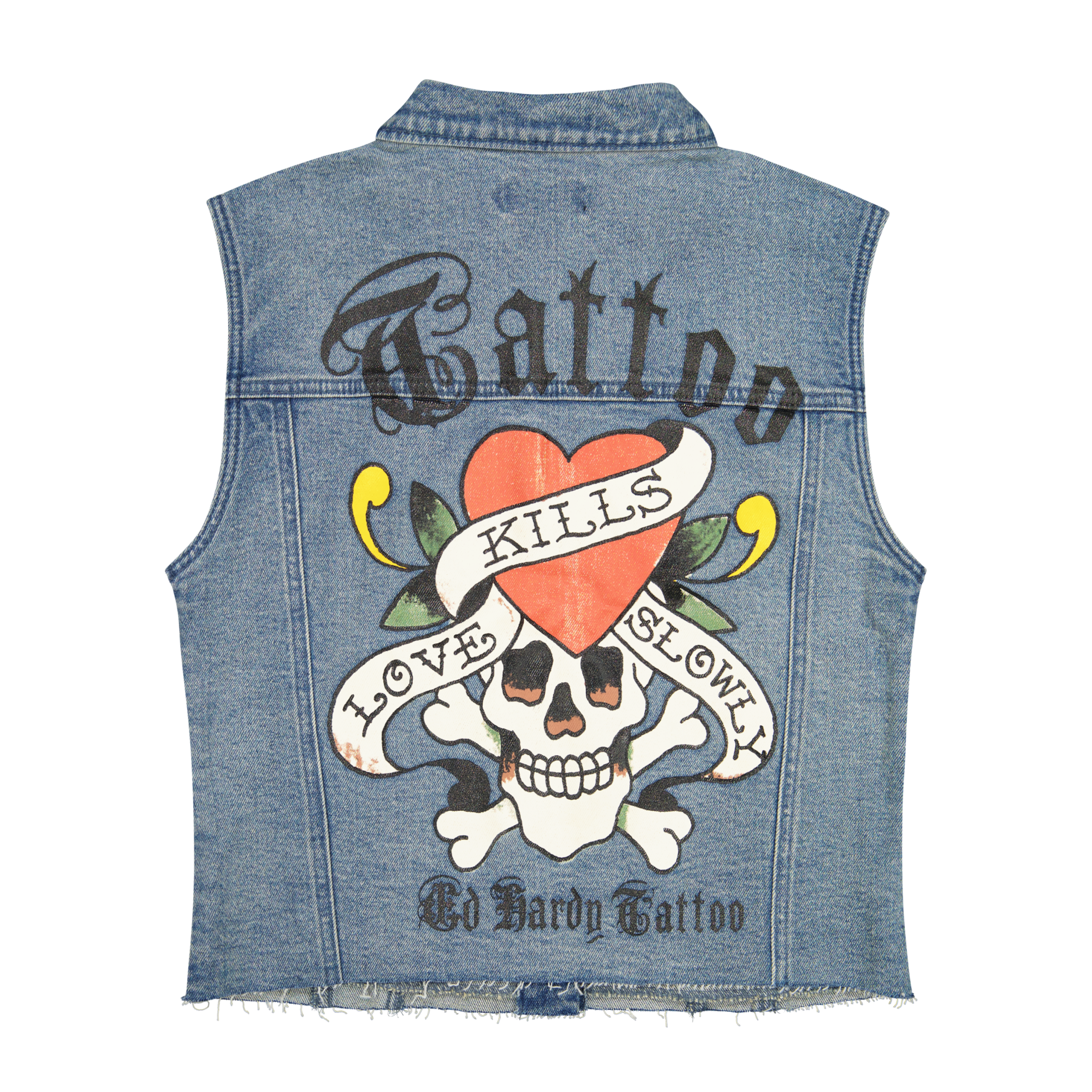 LKS Skull Trucker Denim Vest - Image 2